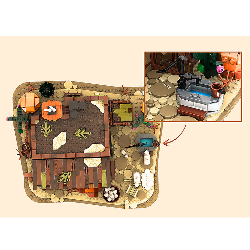 Goat Bricks Red Rock Ranch Building Blocks Model