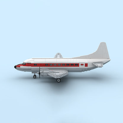 Goat Bricks Vintage Commuter Airliner Building Blocks Model