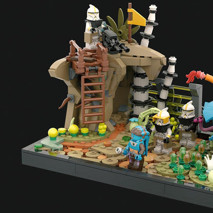 Goat Bricks Star Movie Felucia Diorama - Order 66 Building Blocks Model