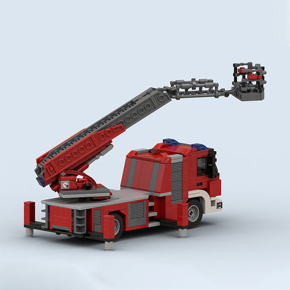 Goat Bricks German Fire Ladder Truck Building Blocks Model