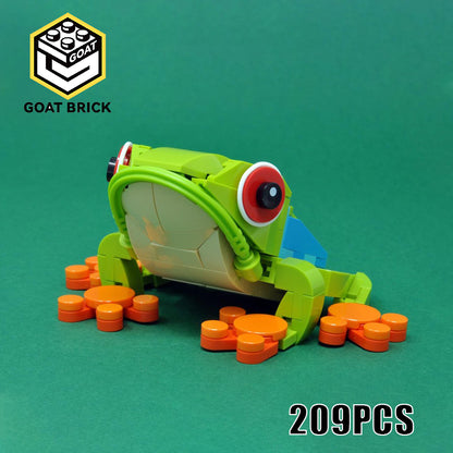Goat Bricks Tree Frog Building Blocks Model