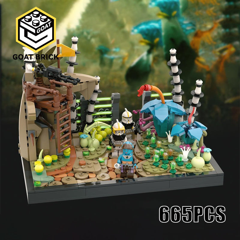 Goat Bricks Star Movie Felucia Diorama - Order 66 Building Blocks Model
