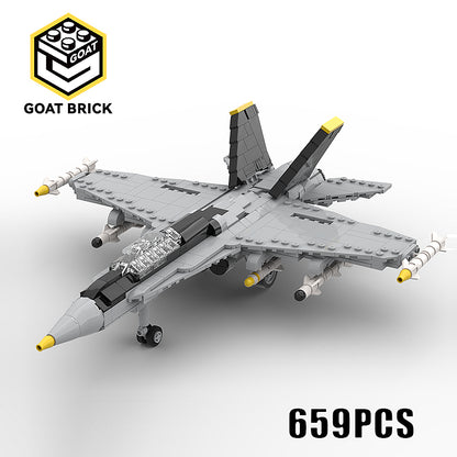 Goat Bricks F-18 Hornet 1:48 Scale Building Blocks Model