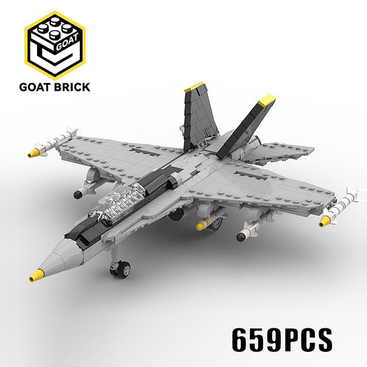 Goat Bricks F-18 Hornet 1:48 Scale Building Blocks Model