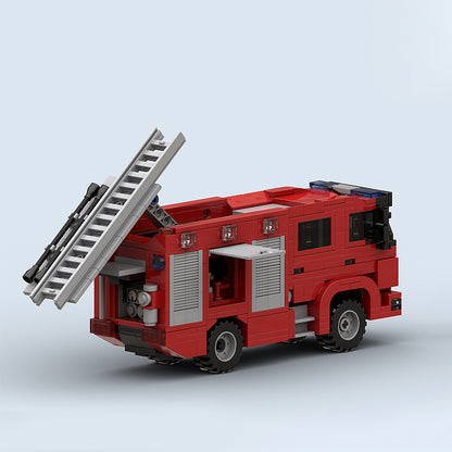 Goat Bricks Lunteren Fire Engine 4x4 Building Blocks Model