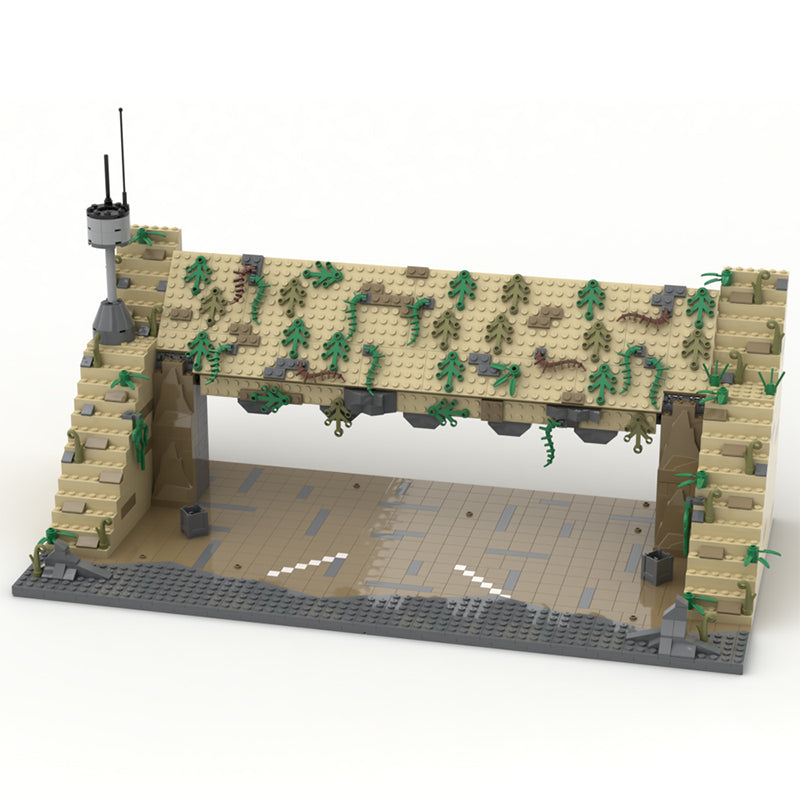 Goat Bricks Star Movie Yavin IV Hangar Entrance Building Blocks Model