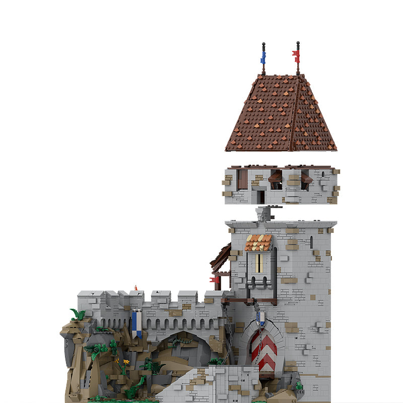 Goat Bricks Castle Hohenreuth Part 1 - Main Gate and Tower Building Blocks Model