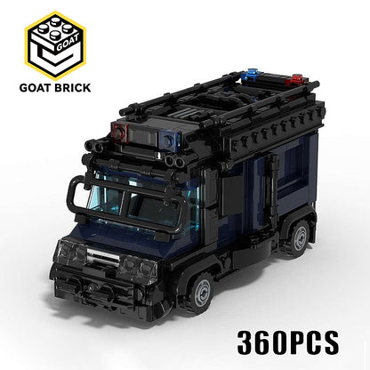 Goat Bricks Police Truck Building Blocks Model