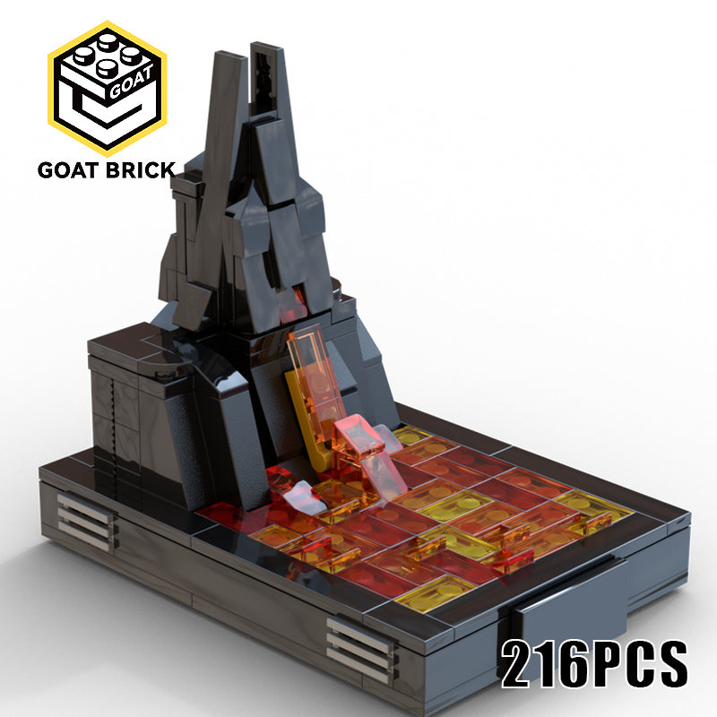 Goat Bricks Star Movie Vader's Castle on Mustafar - Micro Diorama Building Blocks Model
