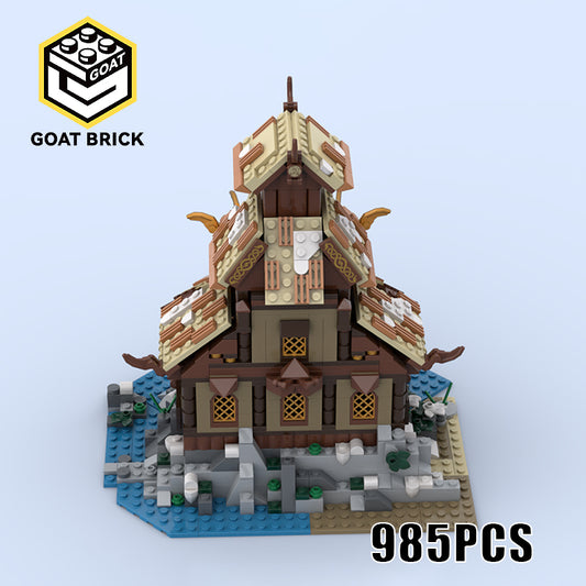 Goat Bricks Viking Temple Building Blocks Model