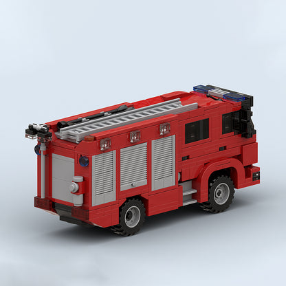 Goat Bricks Lunteren Fire Engine 4x4 Building Blocks Model
