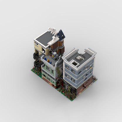 Goat Bricks City Street Scene Set  Assembly Square Apocalypse Version Building Blocks Model