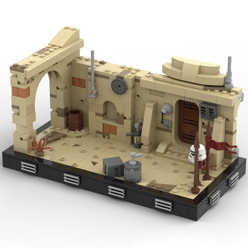 Goat Bricks Star Movie Streets of Mos Eisley Diorama Building Blocks Model
