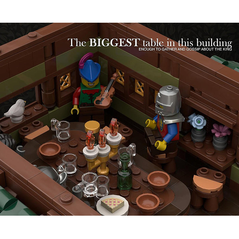 Goat Bricks MEDIEVAL MODULAR SERIES 1 - THE THREE-STORY TAVERN Building Blocks Model