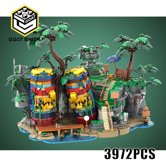 Goat Bricks Ancient Ruins Building Blocks Model