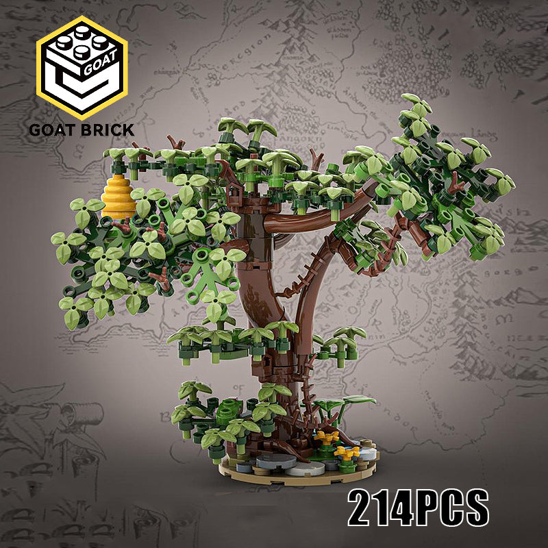 Goat Bricks Oak tree Building Blocks Model