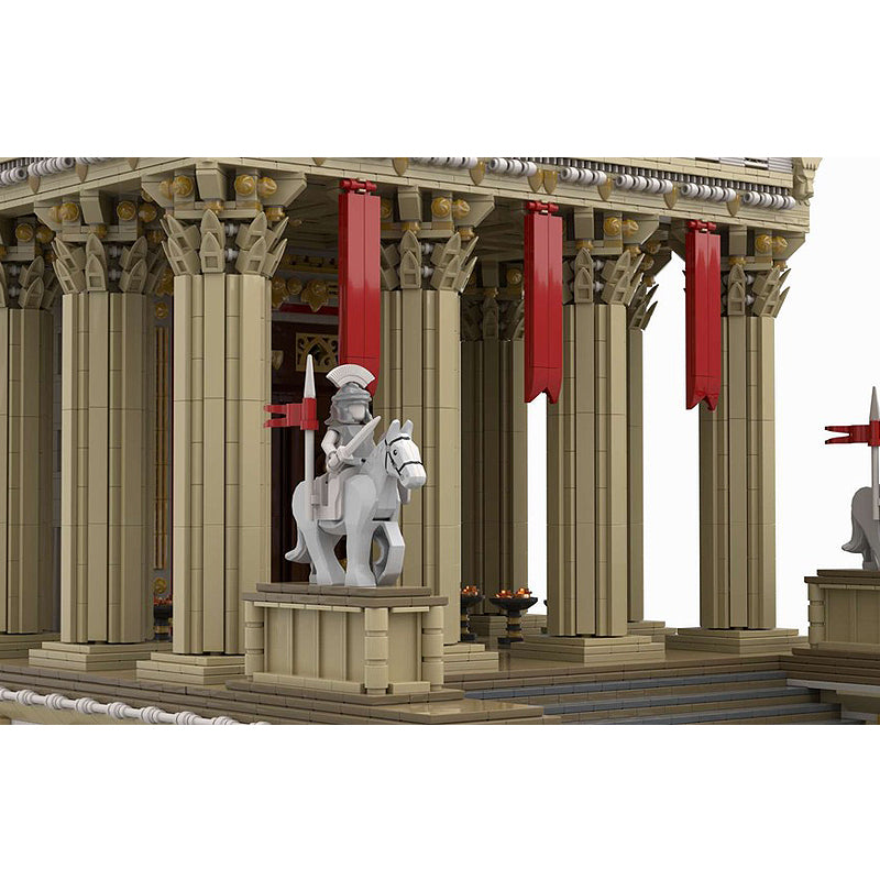 Goat Bricks Ancient Roman Temple Building Blocks Model