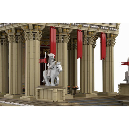Goat Bricks Ancient Roman Temple Building Blocks Model