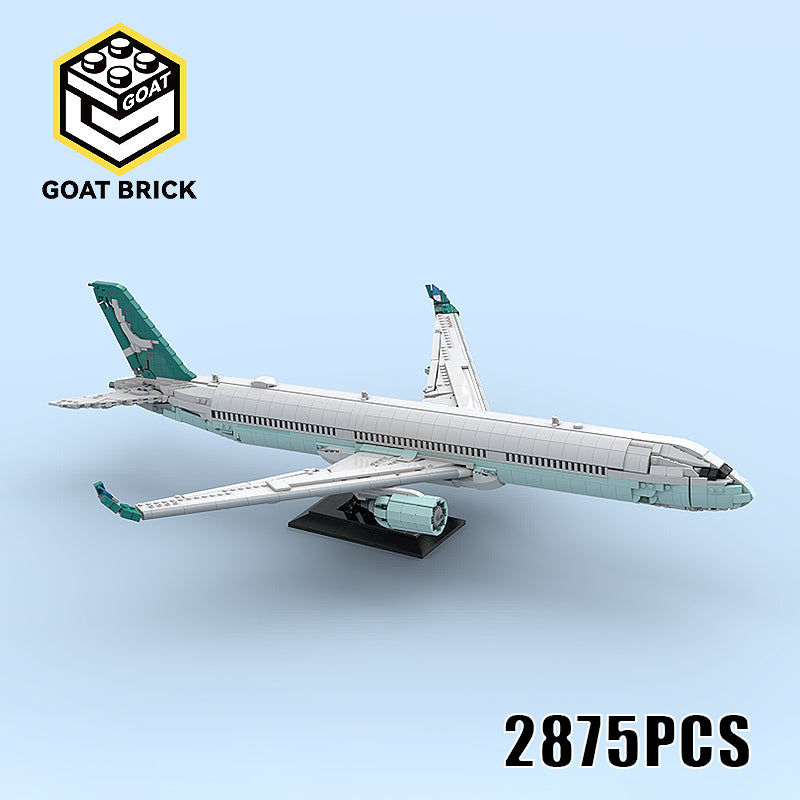 Goat Bricks Cathay PACIFIC Airbus A350-1000 Building Blocks Model