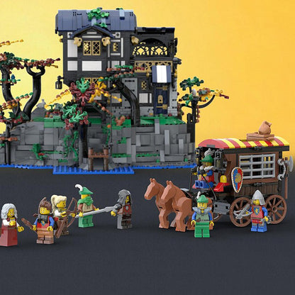 Goat Bricks Forest Cottage by the River Building Blocks Model