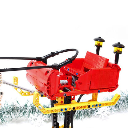Goat Bricks Christmas Santa Sleigh Building Blocks Model