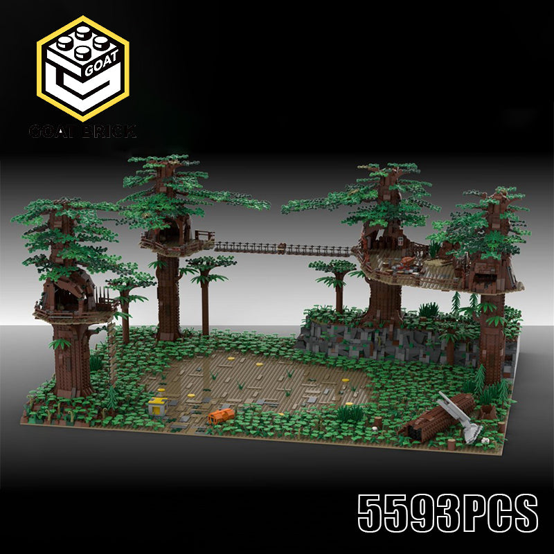 Goat Bricks Star Movie Pyloon Saloon Survivor Diorama Building Blocks Model