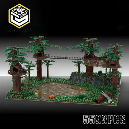 Goat Bricks Star Movie Pyloon Saloon Survivor Diorama Building Blocks Model
