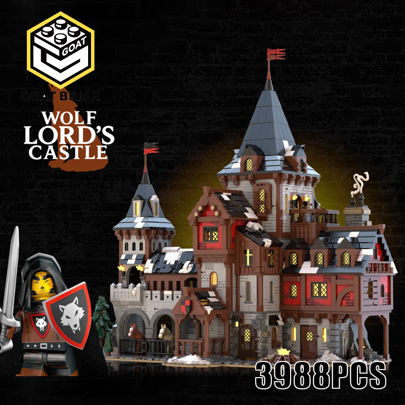 Goat Bricks Wolf Lord`s Castle Building Blocks Model
