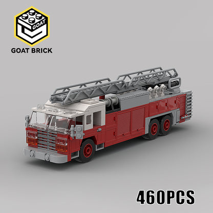 Goat Bricks Seagrave Ladder Truck Building Blocks Model