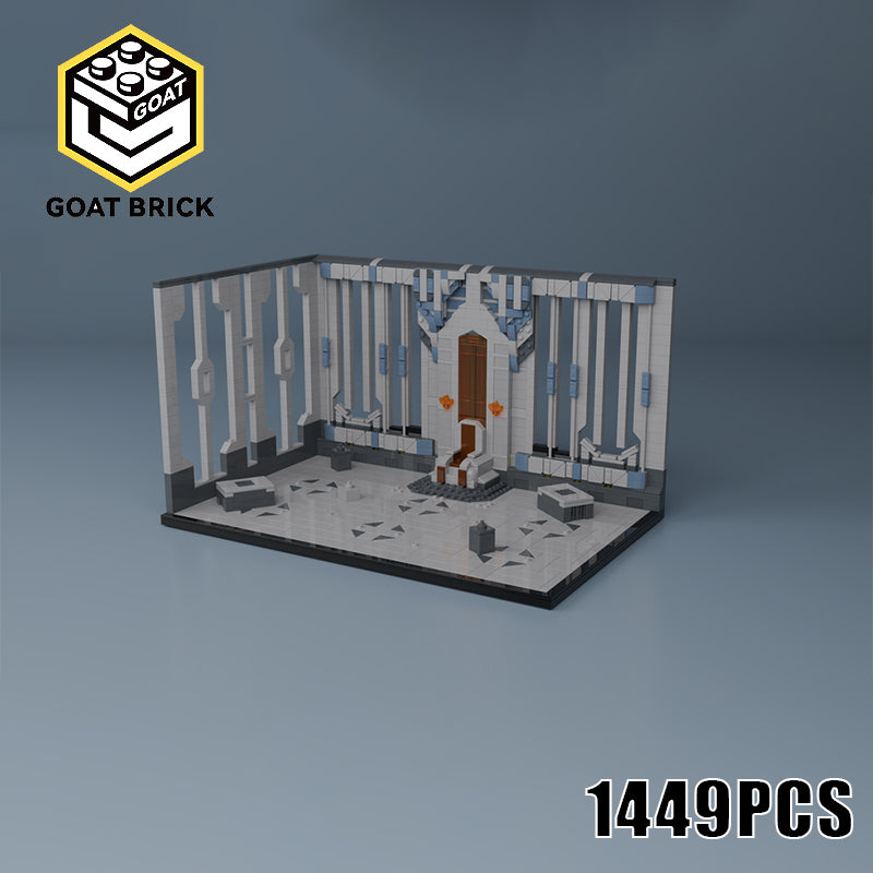 Goat Bricks Star Movie Mandalorian Throne Room Building Blocks Model