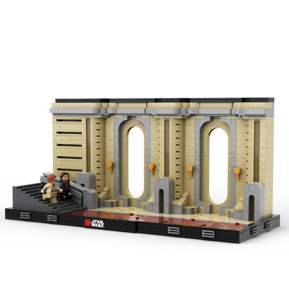 Goat Bricks Star Movie Coruscant Temple Diorama Building Blocks Model