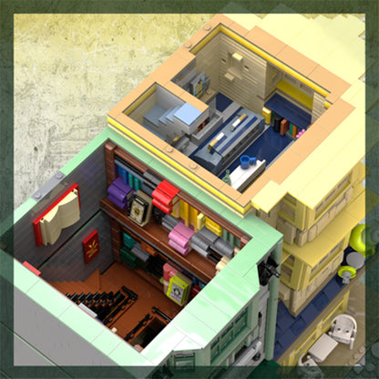Goat Bricks Magical Movie Diagon Alley: Flourish + Blotts & Florean Fortescue's Ice Cream Parlour Building Blocks Model