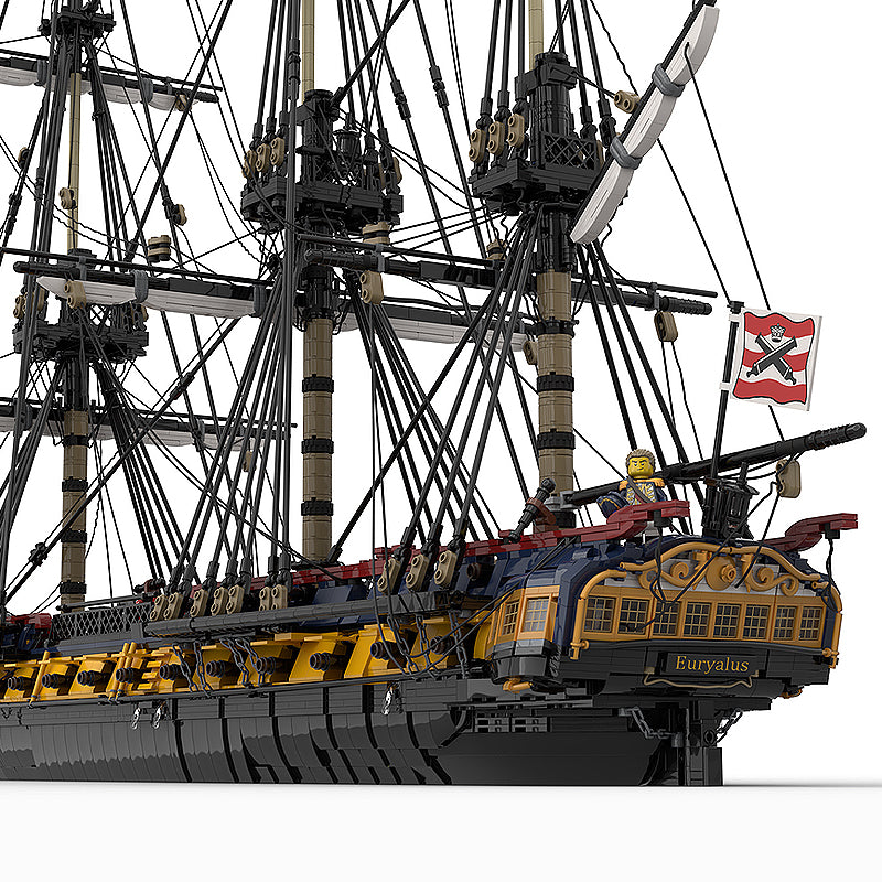 Goat Bricks HMS Euryalus alt. Color Building Blocks Model