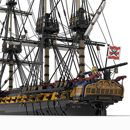 Goat Bricks HMS Euryalus alt. Color Building Blocks Model