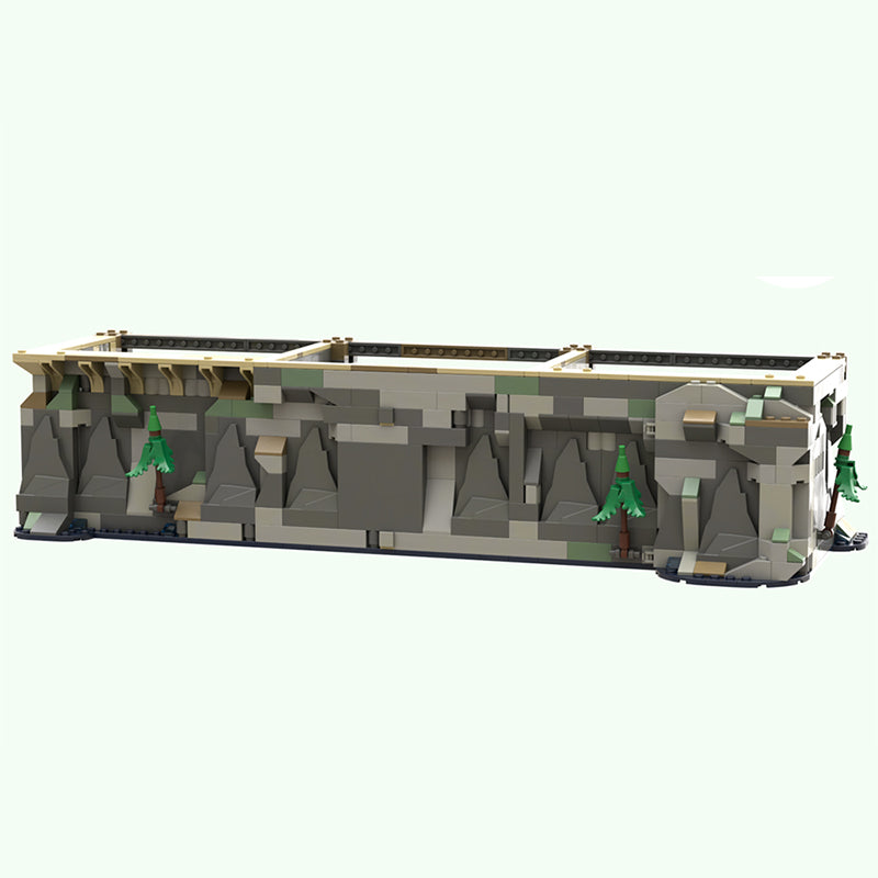 Goat Bricks Magical Movie HP Castle - Viaduct Entrance Merged Building Blocks Model