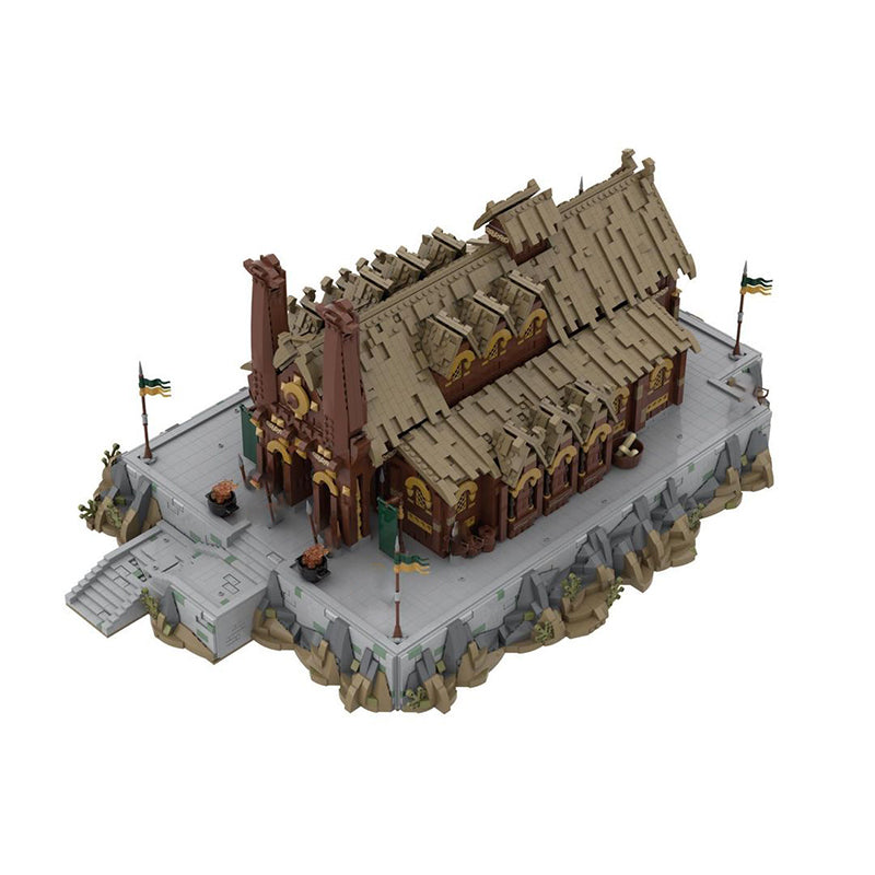 Goat Bricks UCS Edoras - Meduseld Golden Hall Building Blocks Model