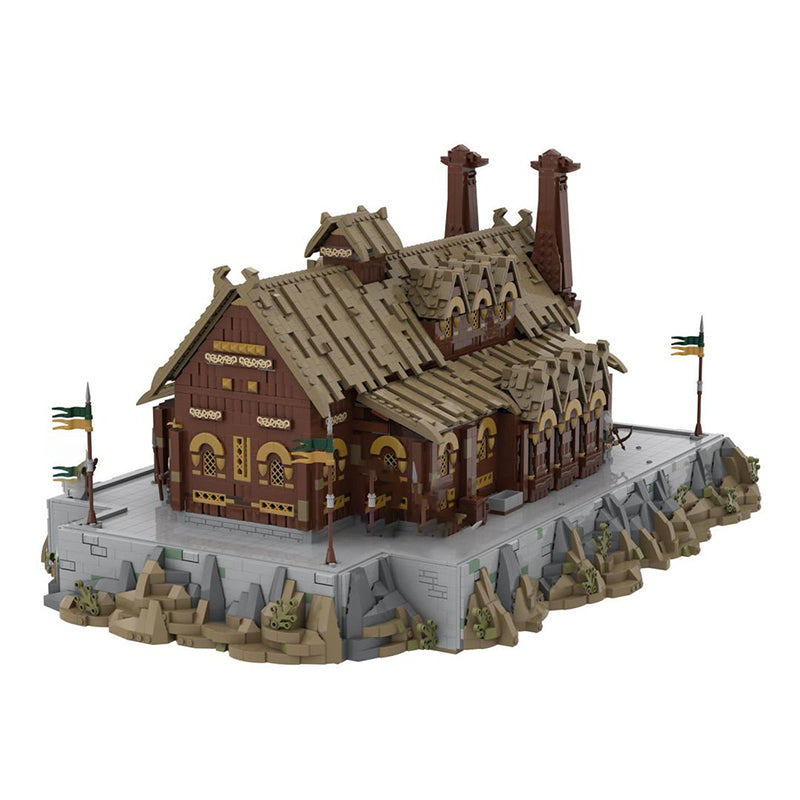 Goat Bricks UCS Edoras - Meduseld Golden Hall Building Blocks Model