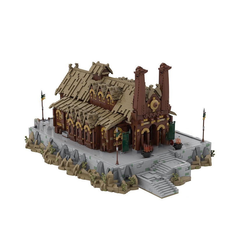 Goat Bricks UCS Edoras - Meduseld Golden Hall Building Blocks Model