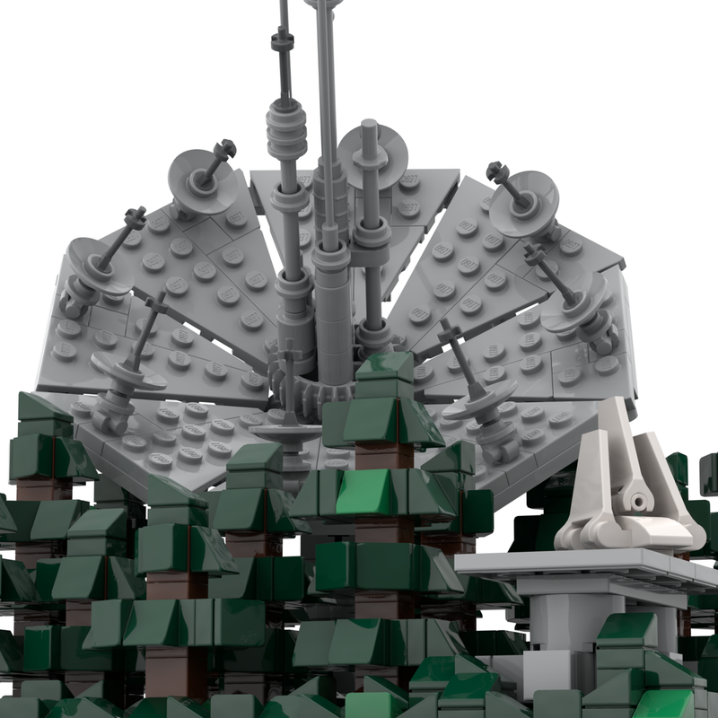 Goat Bricks Star Movie Endor Death Star Shield Generator - Architecture Scale Building Blocks Model