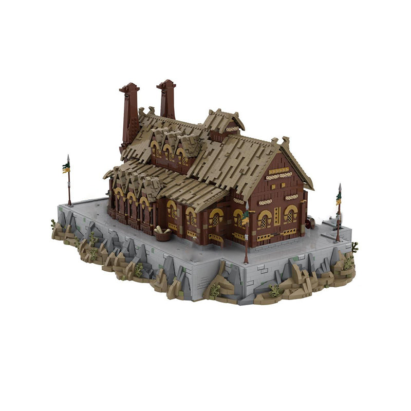 Goat Bricks UCS Edoras - Meduseld Golden Hall Building Blocks Model
