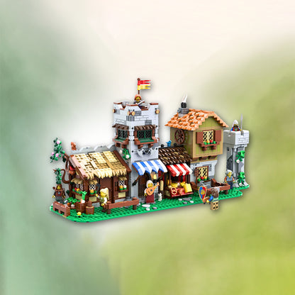 Goat Bricks Medieval Castle Medieval Town Square - Alternate Build Building Blocks Model