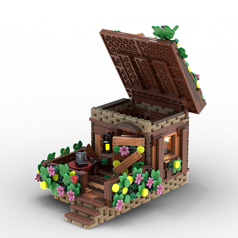 Goat Bricks Forest hiking hut Building Blocks Model