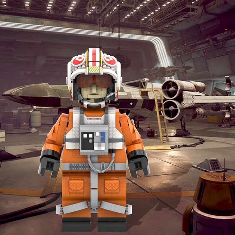 Goat Bricks Star Movie LukeSkywalker (Red Five)  Mega Figure Model