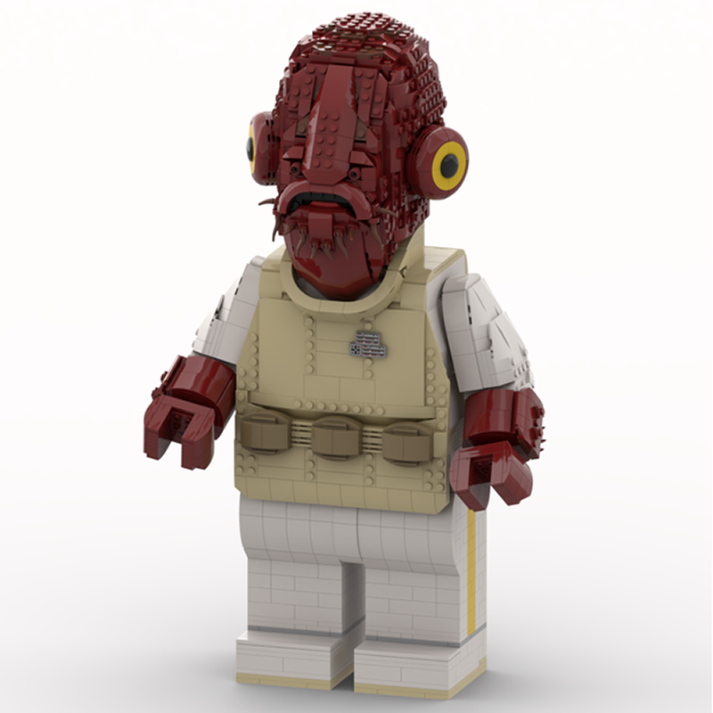Goat Bricks Star Movie Admiral Ackbar Mega Figure Model