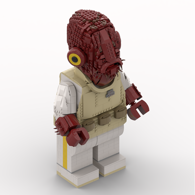 Goat Bricks Star Movie Admiral Ackbar Mega Figure Model