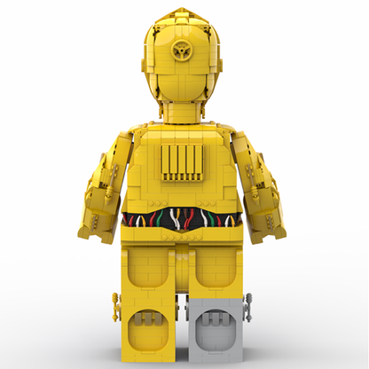 Goat Bricks Star Movie C-3PO Mega Figure Model