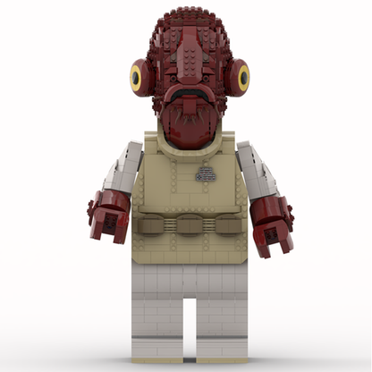 Goat Bricks Star Movie Admiral Ackbar Mega Figure Model