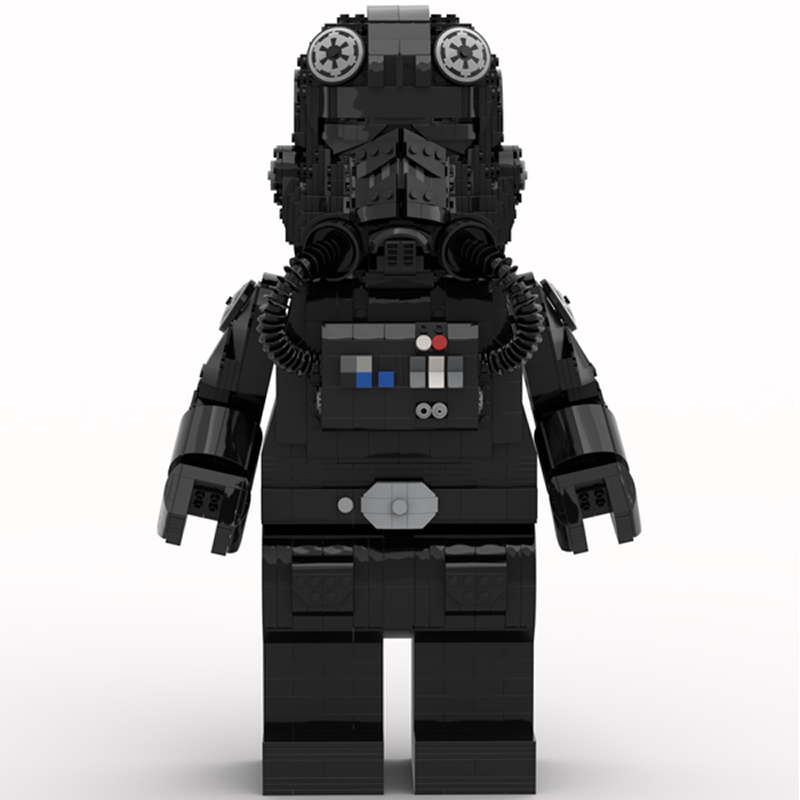 Goat Bricks Star Movie Tie Fighter Pilot Mega Figure Model