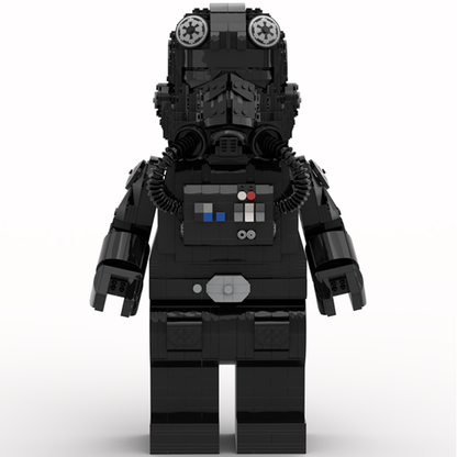 Goat Bricks Star Movie Tie Fighter Pilot Mega Figure Model