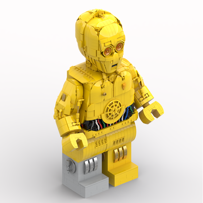 Goat Bricks Star Movie C-3PO Mega Figure Model